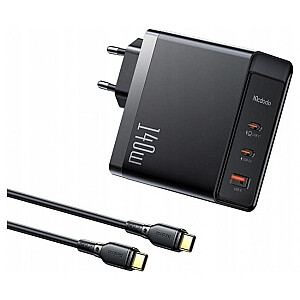 McDodo CH-2913 GaN 140 Вт 2x USB-C, USB-A (черный)