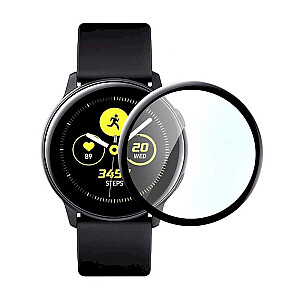 Fusion Nano 9H aizsargstikls pilnam ekrānam Galaxy Watch Active 2 40 mm melns