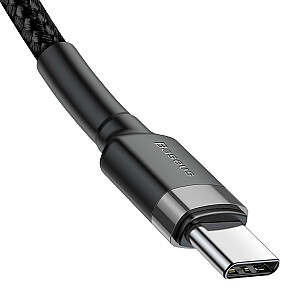 Baseus Cafule CATKLF-GG1 USB-C -> USB-C datu un uzlādes vads 60W / PD 3.0 / 100 cm melns
