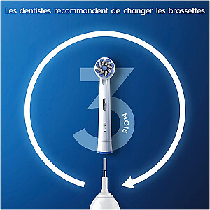 Braun Oral-B Pro 3 3000 CrossAction, elektrinis dantų šepetėlis (baltas)