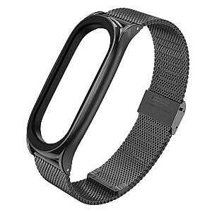 Tech-Protect MilaneseBand siksniņa Xiaomi Mi Smart Band 5 | 6 | 6 NFC - melna