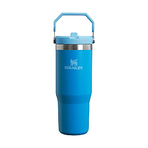 Termopudele ar salmiņu The IceFlow Flip Straw Tumbler 0,89L zila