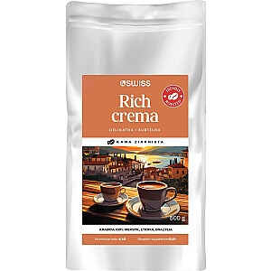 4 Swiss Rich Crema kafijas pupiņas 500g