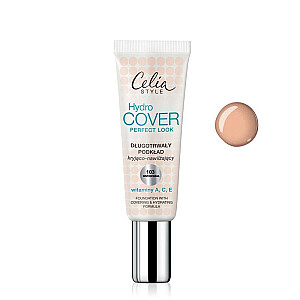 CELIA Hydro Cover Perfect Look ilgnoturīgs pārklājums un mitrinošs sejas tonālais krēms 103 Peach 30 ml