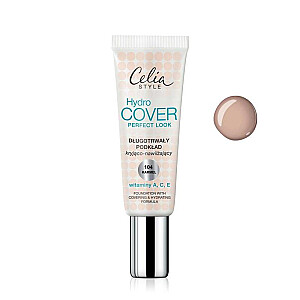 CELIA Hydro Cover Perfect Look ilgalaikis padengimas ir drėkinamasis veido pagrindas 104 Karmel 30 ml