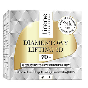 LIRENE Diamond Lifting 3D atjaunojošs pretgrumbu krēms 70+ 50ml