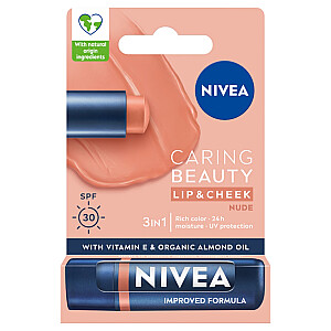 NIVEA Caring Beauty 3in1 Nude kopjošā lūpu krāsa 4,8 g