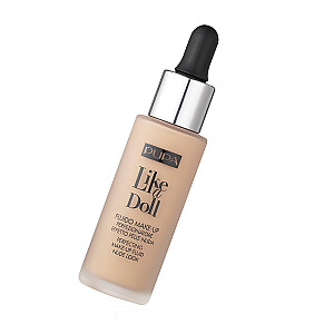 PUPA Like A Doll Perfecting Make-Up Fluid lengvas makiažo pagrindas 010 Porcelianas 30 ml