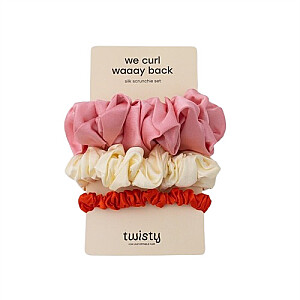 TWISTY SET We Curl Waaay Back Scrunchies, 3 gab.