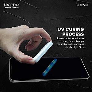 X-ONE UV PRO Full Cover aizsargstikls pilnam ekrānam Samsung S908 Galaxy S22 Ultra (darba pirkstu nospiedumu sensors)