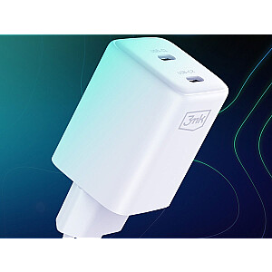 3mk Hyper Charger PD 45W White+2 Kable USB-C/C