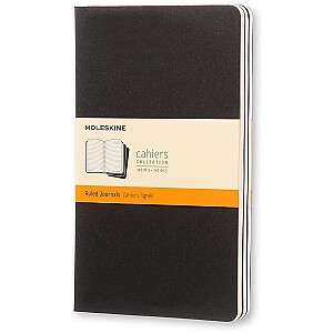 Блокнот Moleskine Cahier 13x21см, линейка, мягкая обложка, 3 шт., черный