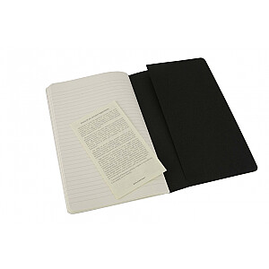 Блокнот Moleskine Cahier 13x21см, линейка, мягкая обложка, 3 шт., черный