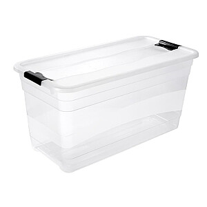 Коробка с крышкой Crystalbox Cornelia 79,5x39,5x40см 83л прозрачная