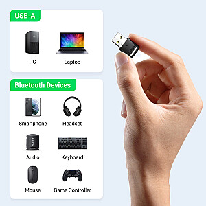 Ugreen CM390 5.0 USB Bluetooth adapter - black