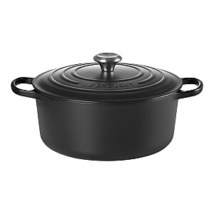 Le Creuset Signature Roaster round 22cm black Schwarz (21177220000430)