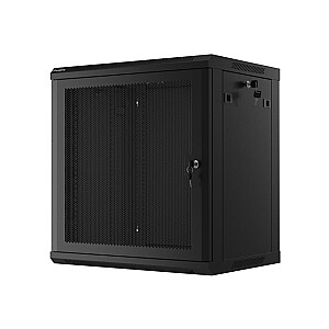 Шкаф подвесной 19 дюймов 12U 600x450 перфорированные двери (плоская упаковка) черный