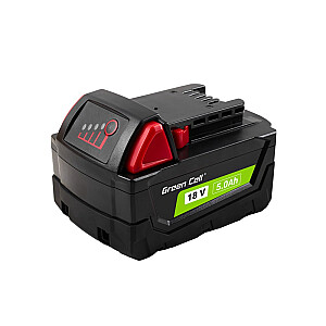 Аккумулятор для Milwaukee M18 18V 5Ah сменный M18 B5 4932430483 