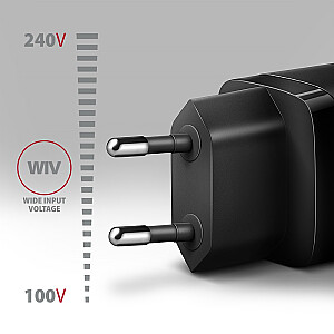 ACU-PD20 Ładowarka sieciowa PD 20W, 1x port USB-C, PD3.0/QC3.0/AFC/FCP/Apple Czarna