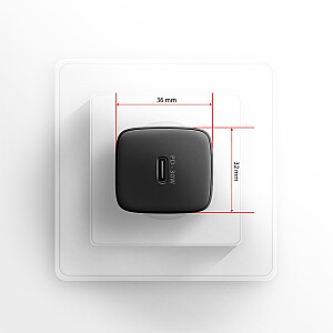 ACU-PD30 Ładowarka sieciowa PD 30W, 1x port USB-C, PD3.0/QC3.0/AFC/FCP/Apple Czarna