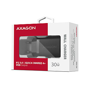 ACU-PD30 PD Сетевое зарядное устройство 30 Вт, 1 порт USB-C, PD3.0/QC3.0/AFC/FCP/Apple Black