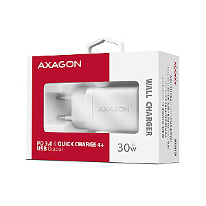 ACU-PD30W Настенное зарядное устройство PD 30 Вт, 1 порт USB-C, PD3.0/QC3.0/AFC/FCP/Apple White