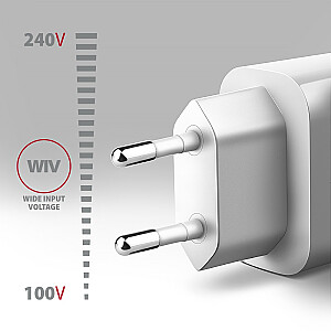 ACU-QC18W Настенное зарядное устройство QC 18 Вт, 1 порт USB-A, QC3.0/AFC/FCP/SMART Белый