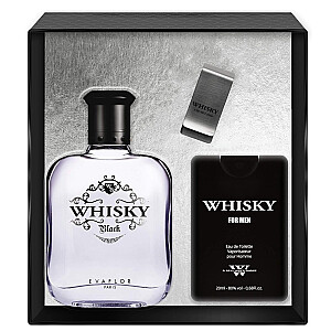 НАБОР EVAFLOR Whiskey Black EDT спрей 100мл + EDT спрей 20мл EDT + CLIP