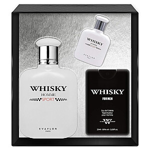 НАБОР EVAFLOR Whiskey Homme Sport EDT спрей 100мл + EDT спрей 10мл + EDT спрей 20мл