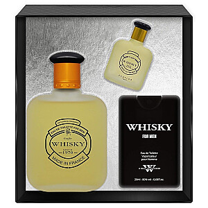 SET EVAFLOR Whisky Men EDT purškalas 100 ml + EDT purškalas 20 ml + EDT purškalas 7,5 ml