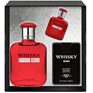 SET EVAFLOR Whisky Red EDT purškalas 100 ml + EDT purškiklis 10 ml + EDT purškalas 20 ml