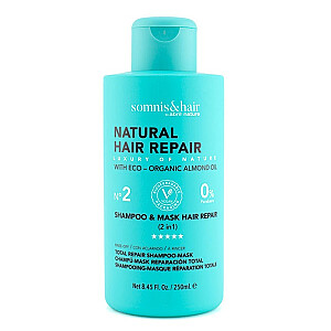 SOMNIS&amp;HAIR Natural Hair Repair Shampoo&amp;Mask šampūnas ir plaukų kaukė 250ml