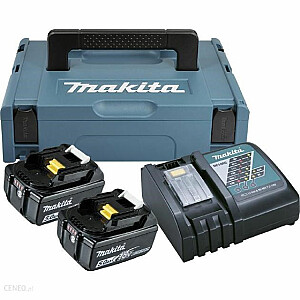 MAKITA 18V BAROŠANAS BAROŠANAS KOMPLEKTS (BL1850Bx2+DC18RC) MAKPAC