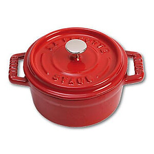 Staub Mini apaļā čuguna panna - 250 ml, sarkana