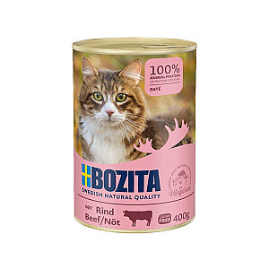 BOZITA Liellopu pastēte - mitrā barība kaķiem - 400g