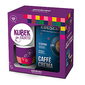 Кофе TCHIBO EDUSCHO CREMA STRONG в зернах 1000г + кружка