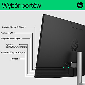 HP AIO 24-cr0011nw i5-1335U 23,8 дюйма FHD AG IPS 16 ГБ DDR4 3200 SSD512 Intel Iris Xe Graphics Win11 2Y корпус белый