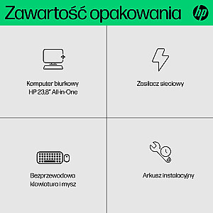 HP AIO 24-cr0011nw i5-1335U 23,8 дюйма FHD AG IPS 16 ГБ DDR4 3200 SSD512 Intel Iris Xe Graphics Win11 2Y корпус белый