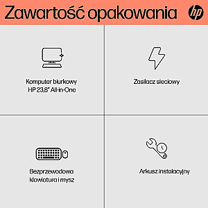 HP AIO 24-cr0008nw Athlon Silver 7120U 23,8 дюйма FHD AG IPS 8 ГБ_DDR SSD5256 Radeon 610M Win11 2Y в корпусе, белый