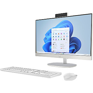 HP AIO 24-cr0015nw i3-N300 23,8 дюйма FHD AG IPS 8 ГБ DDR4 3200 SSD256 Intel UHD Graphics Win11 2 года в корпусе, белый