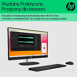 HP AIO 24-cr0015nw i3-N300 23,8 дюйма FHD AG IPS 8 ГБ DDR4 3200 SSD256 Intel UHD Graphics Win11 2 года в корпусе, белый