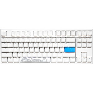 Ducky One 2 TKL PBT spēļu tastatūra, MX-Silent-Red, RGB LED — balta