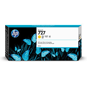 HP 727 DesignJet Yellow 300 ml tintes kasetne