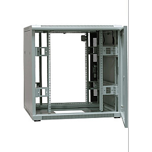 EMITERNET Free-standing frame cabinet EmiterNet Top, 16U, sheet metal/glass doors, 800x800x820mm (width/depth/height) EM/SH05D-8816-SH0