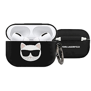 Karl Lagerfeld KLACAPSILCHBK Choupette Силиконовый чехол для наушников Apple Airpods Pro Черный