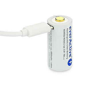 Akumulator 16340 3V Li-ion 700 mAh micro USB 