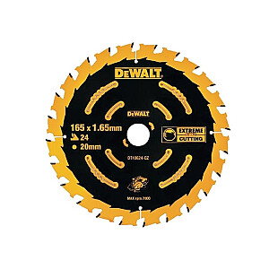 Дисковая пила Dewalt Wood 165х20мм 24 зуба. - ДТ10300