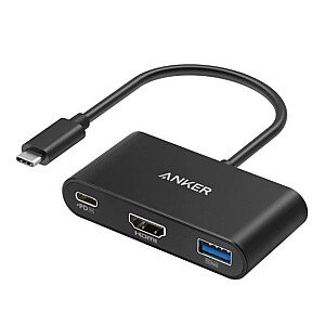 USB-C Hub 3w1 4K HDMI szary 