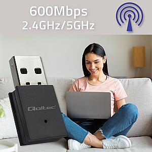 Беспроводной адаптер Сверхбыстрый мини-Wi-Fi стандарт AC | БТ 4.0USB | 600 Мбит/с