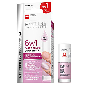 EVELINE 6in1 nagų kondicionierius Care & Color Pink Pearl 5 ml